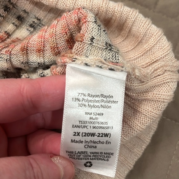 Terra & Sky Polo Sweater Dress/ 2X - Picture 8 of 15